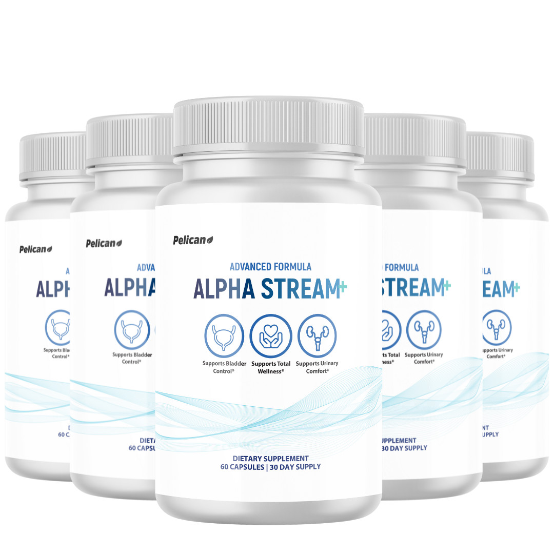 Alpha Stream + – Prostate Support- 5 Bottles- 300 Capsules