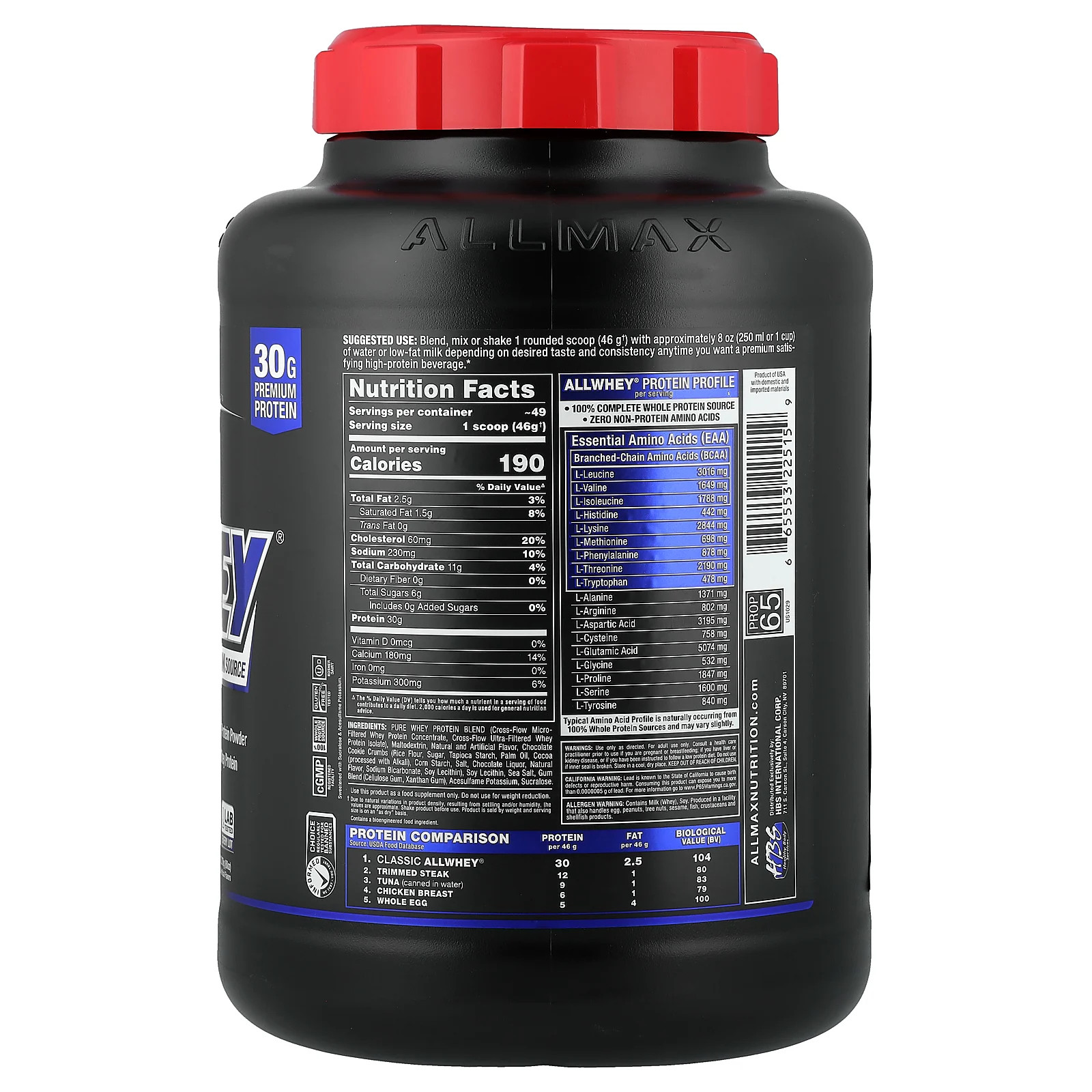 Classic AllWhey, 100% Whey Protein Source, Cookies & Cream, 5 lbs. (2.27 kg)