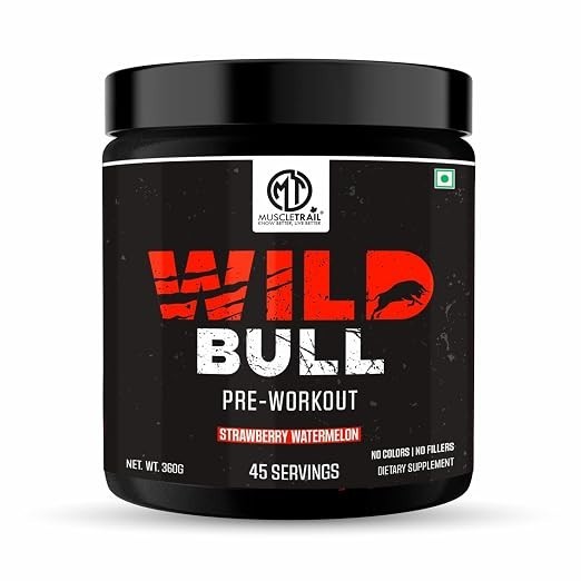 MuscleTrail Wild BullPre-Workout Supplement Powder 45servings for Men&Women-360g