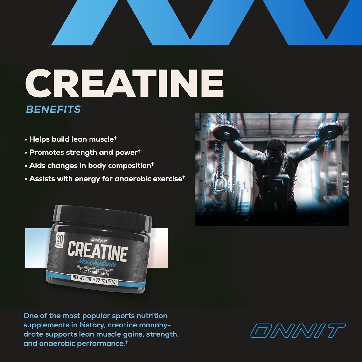 Onnit Creatine Monohydrate – 5g Per Serving (30 Tub), 5.29 Oz (Pack of 1) ,,,,