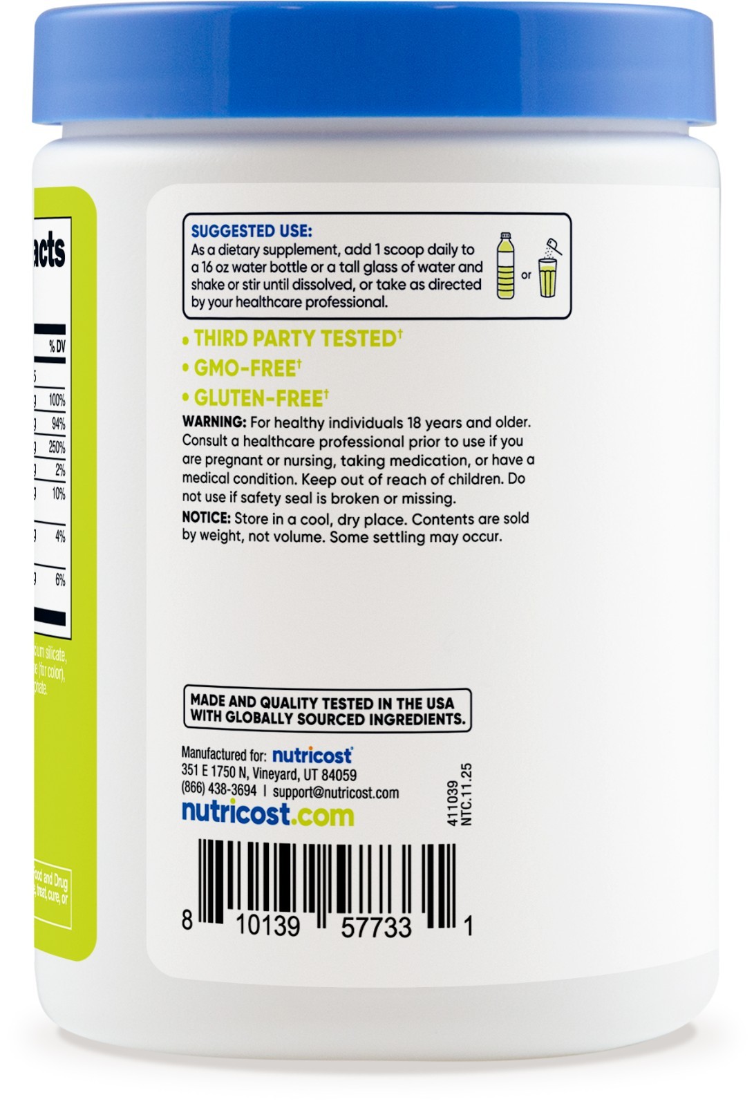 Nutricost Electrolytes Complex Powder (Orchard Blast) 60 Servings – Zero Sugar