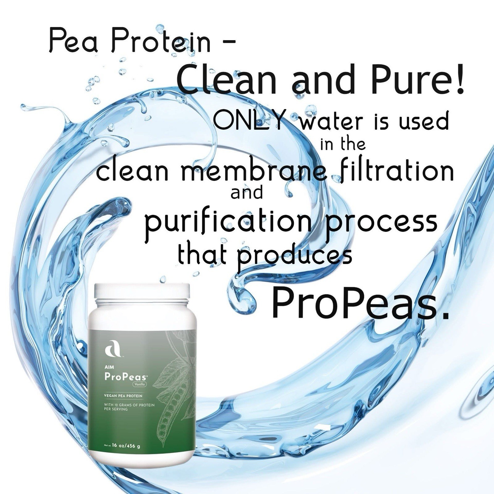 AIM Pro Peas Protein Powder Vanilla Flavor Muscle Builder
