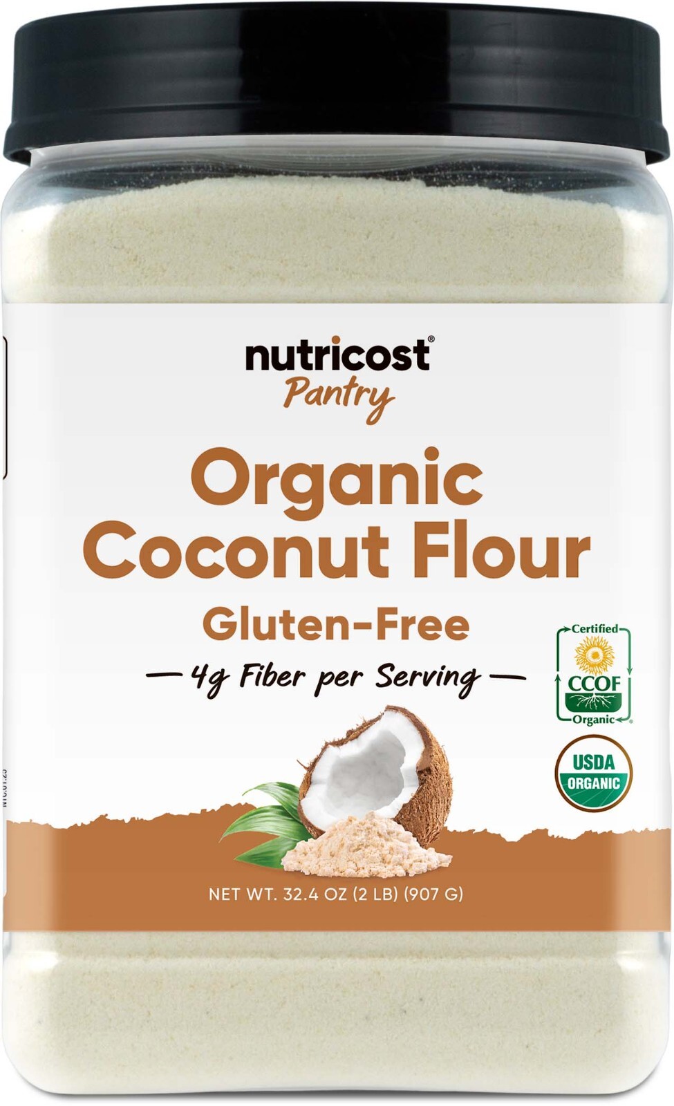 Nutricost Pantry Organic Coconut Flour (2 LB) – Gluten-Free, GMO-Free