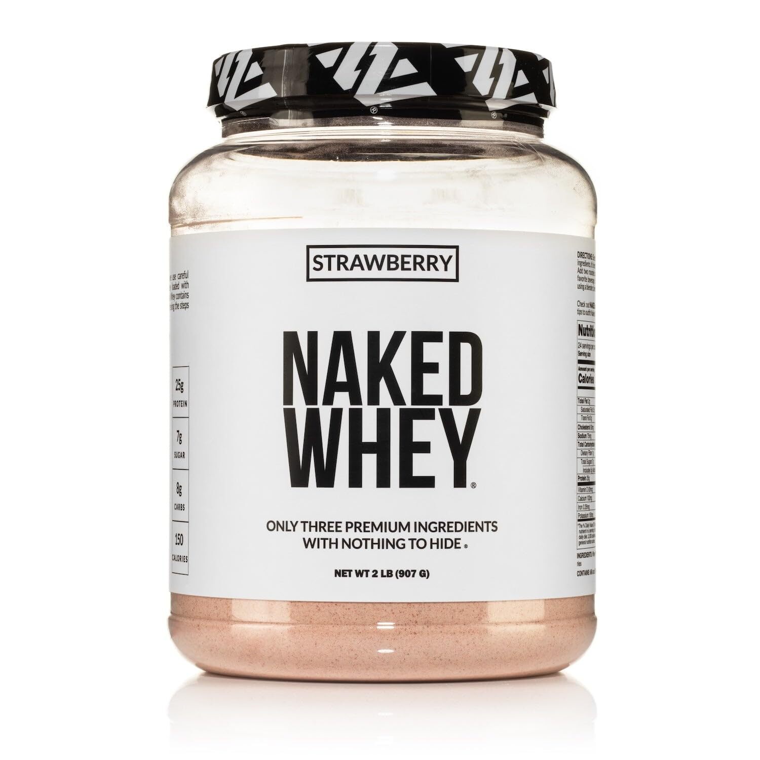 Strawberry Whey Protein Powder 3 Ingredients, 25g Grass Fed Whey Protein Powder.
