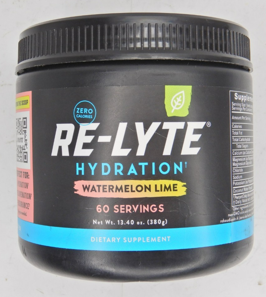 Redmond Re-Lyte Hydration Electrolyte Powder Mix Watermelon Lime 13.40 oz