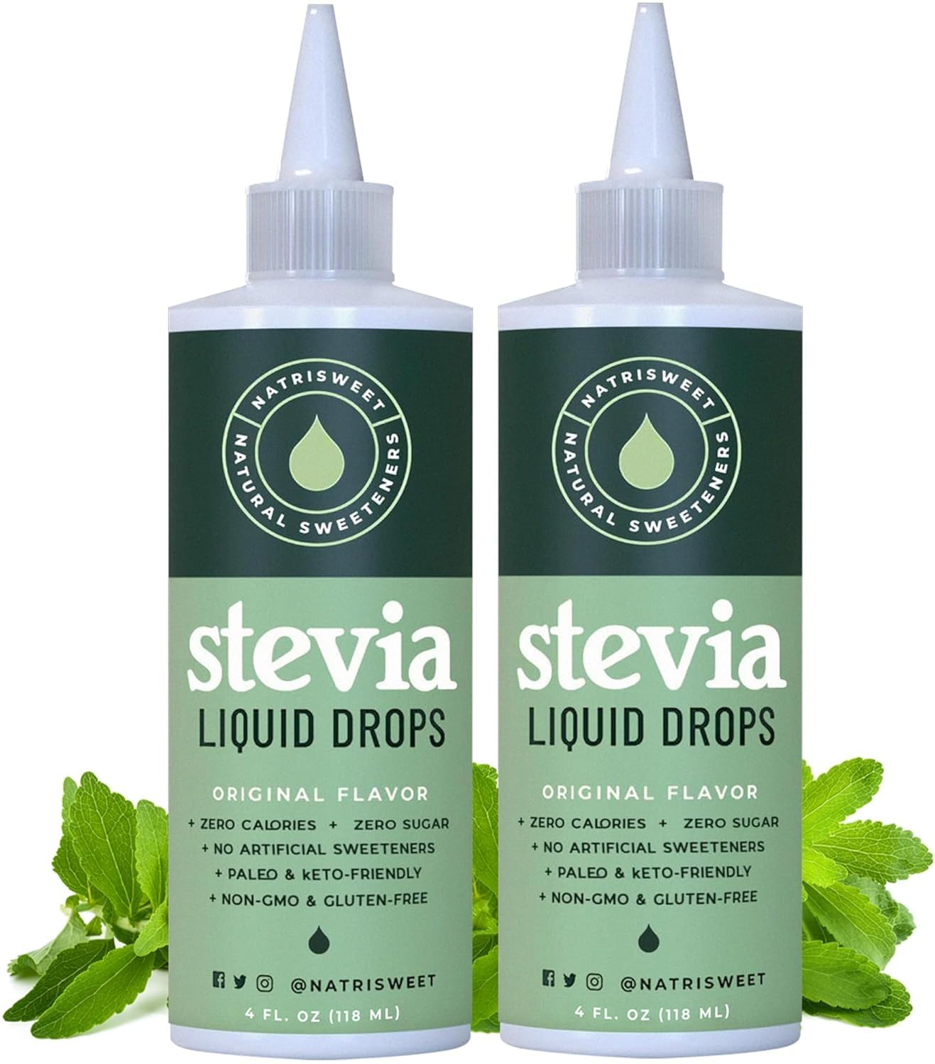 Natrisweet Liquid Stevia Drops Pure Sweetener from Stevia Extract, Plant-Based S