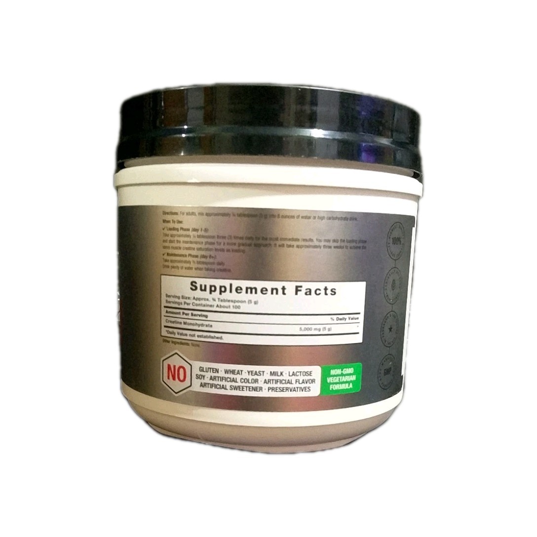 Horbäach Creatine Monohydrate Powder | 1.1 lbs (17.6 oz) | HPLC Purity Tested