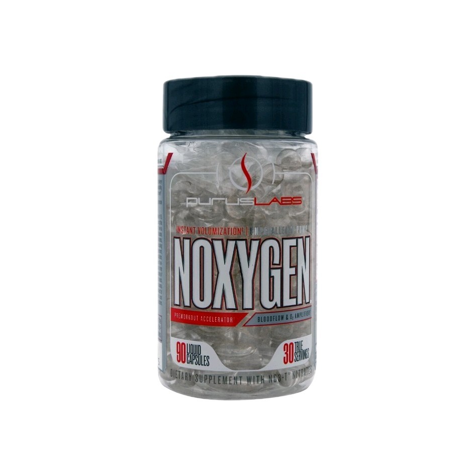Purus Noxygen Pre-workout Accelerator for Max Pump, 180 Liquid Caps