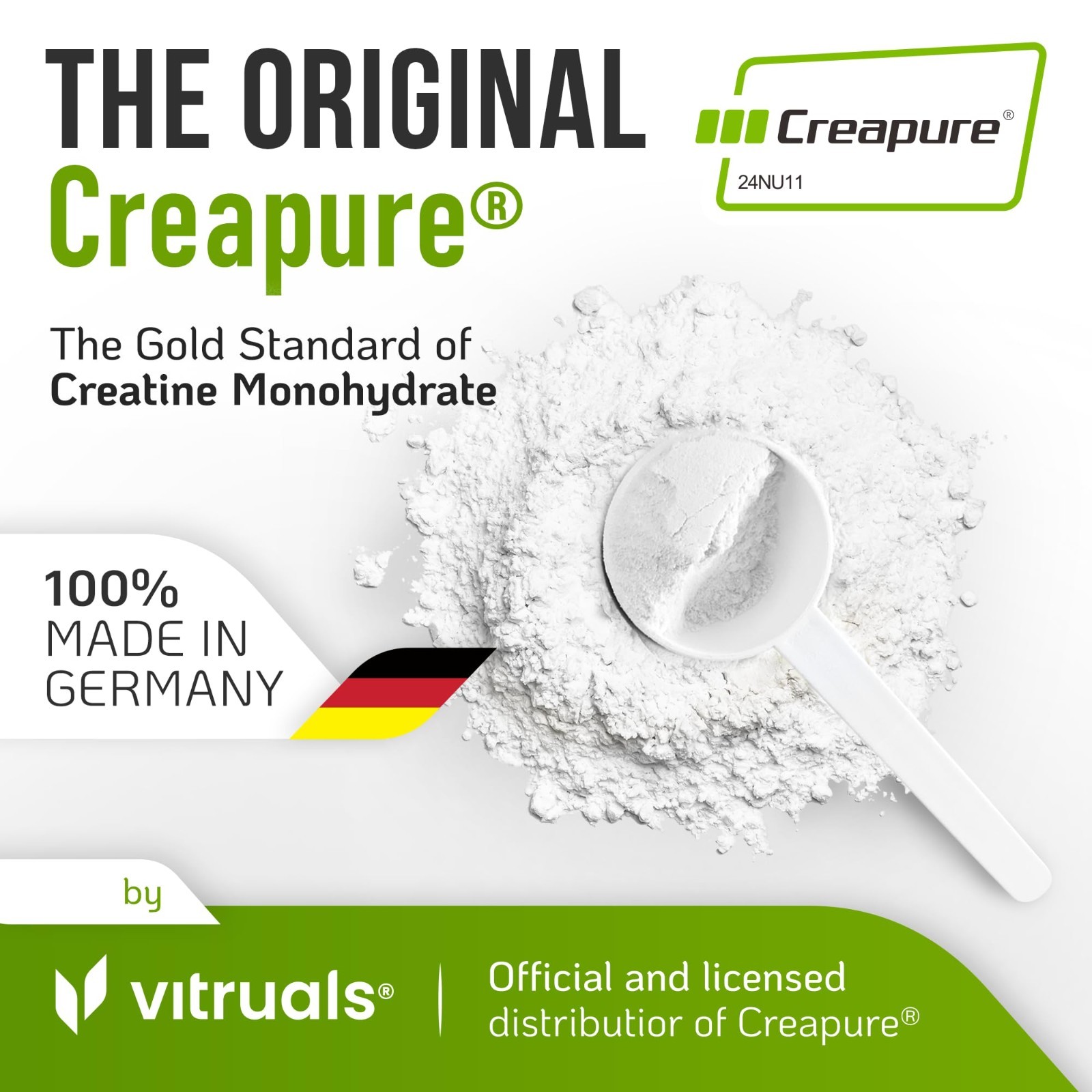 Ultra-Pure Creatine Monohydrate Powder 300g – Strength & Recovery, Vegan, Keto,