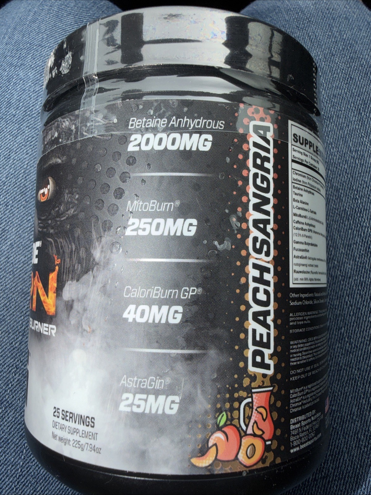 Kong Series Beast Mode Burn Peach Sangria, 7.94 oz (225 g) Exp: 12/26