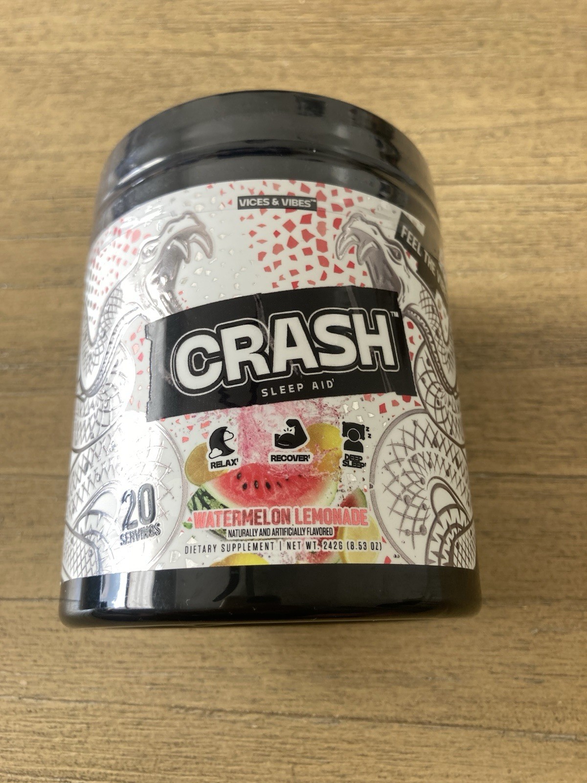 ProSupps Crash, Night-Time Sleep Aid Rest & Recovery Formula 20 Servings GABA
