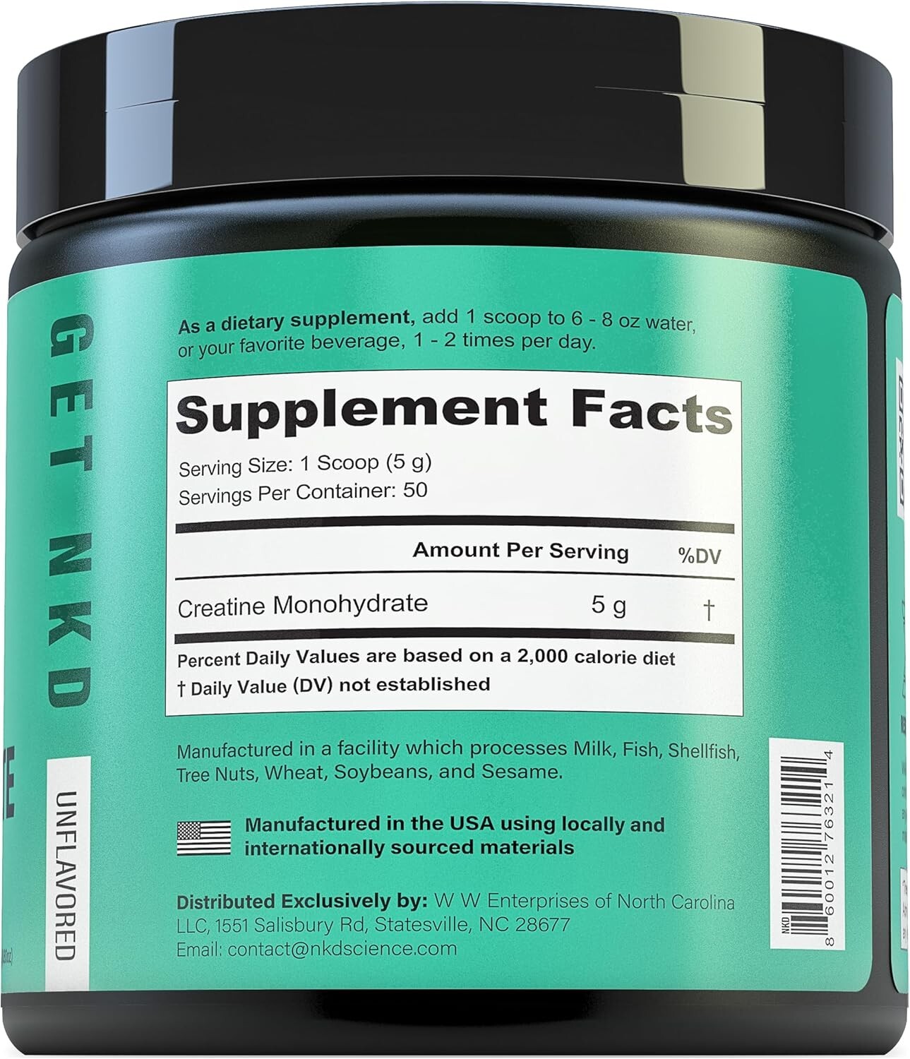 Creatine Monohydrate Third Party Tested 50 Servings micronized creatine for S…