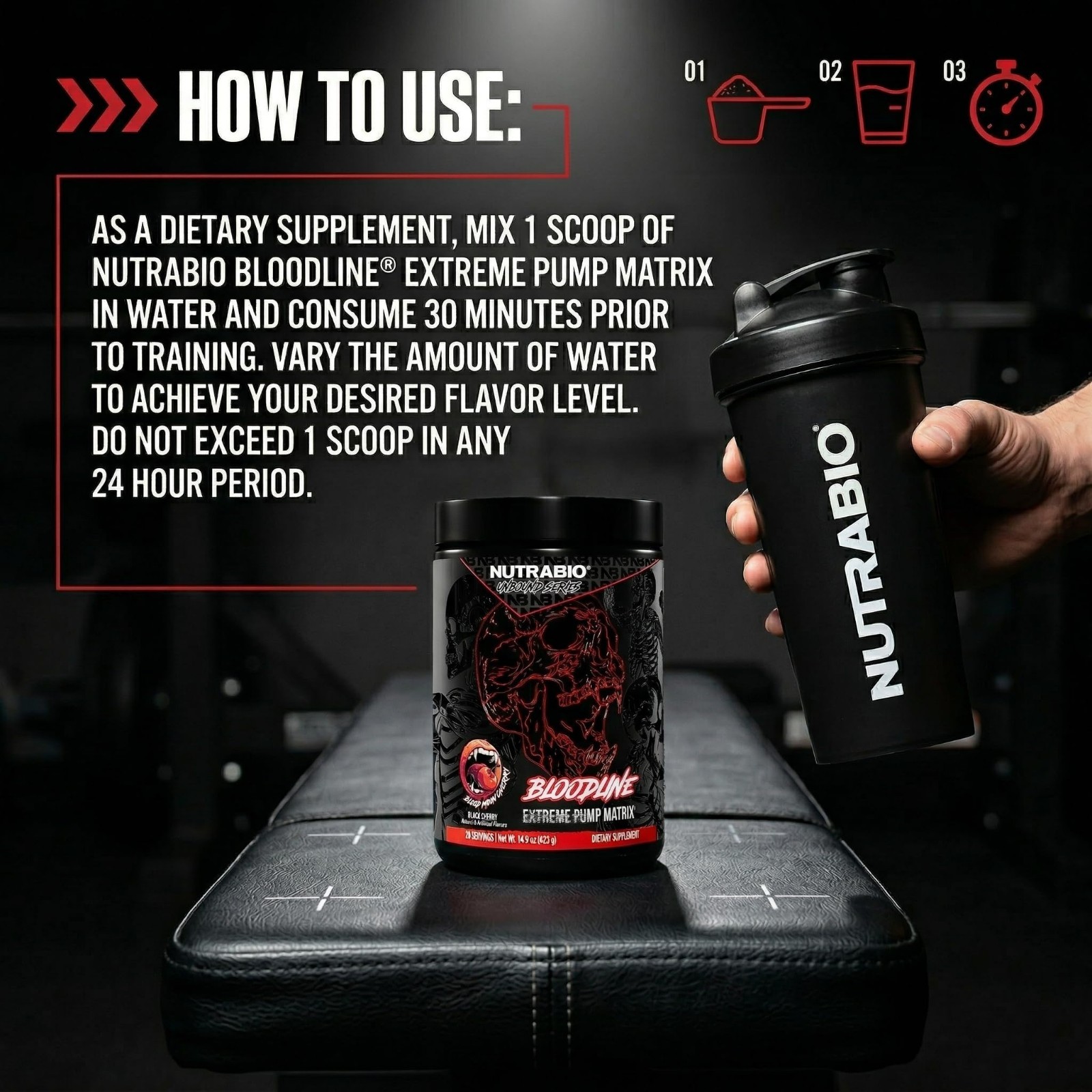 Pre Workout Pump Matrix – L-Citrulline, Glycerol, PeptiPump, NO Booster, Caffein