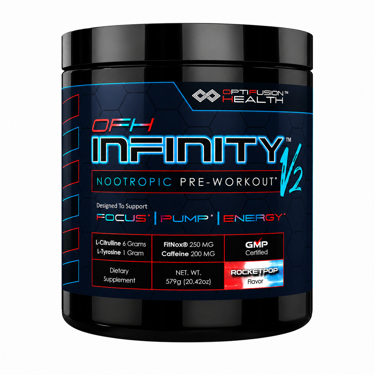 Pre Workout Rocket Pop 30 Servings FitNox – VasoDrive – Infinergy|Energy + Pump