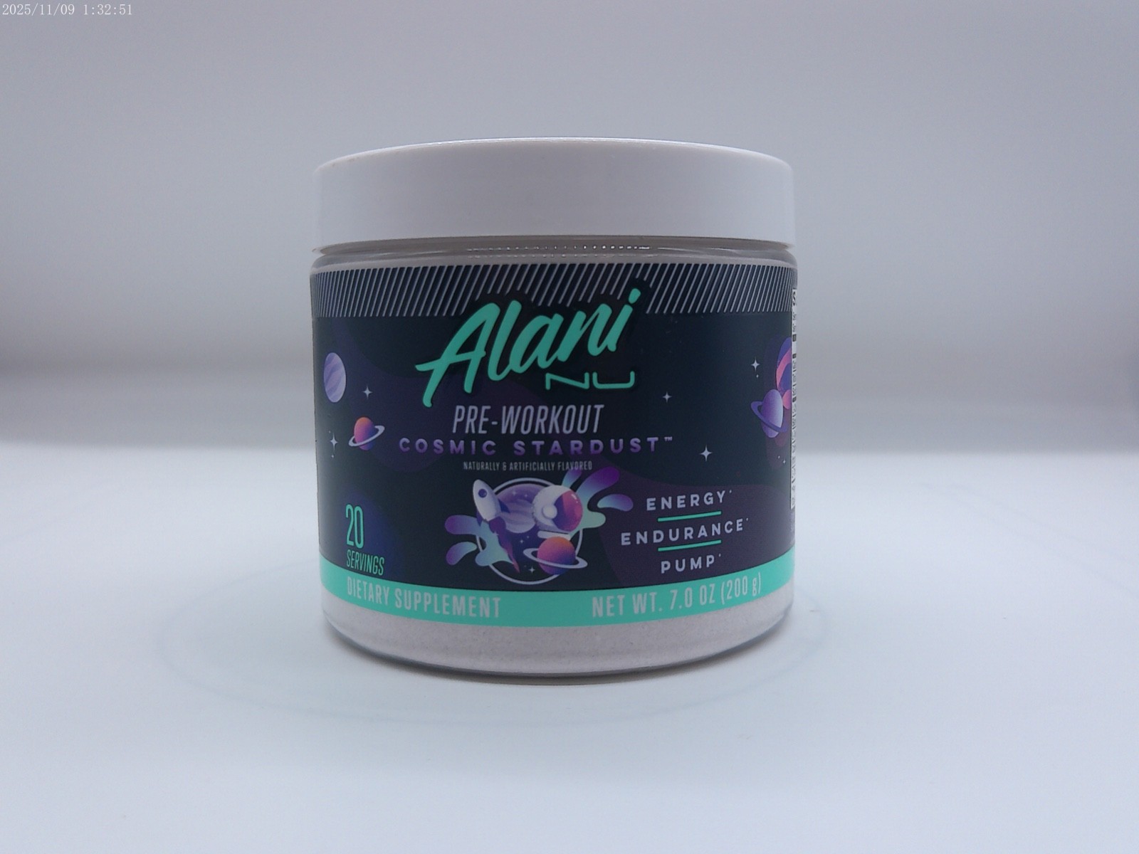 Alani Pre-Workout Cosmic Stardust, 20 Servings, 7.0 Oz., Exp. 8/26+