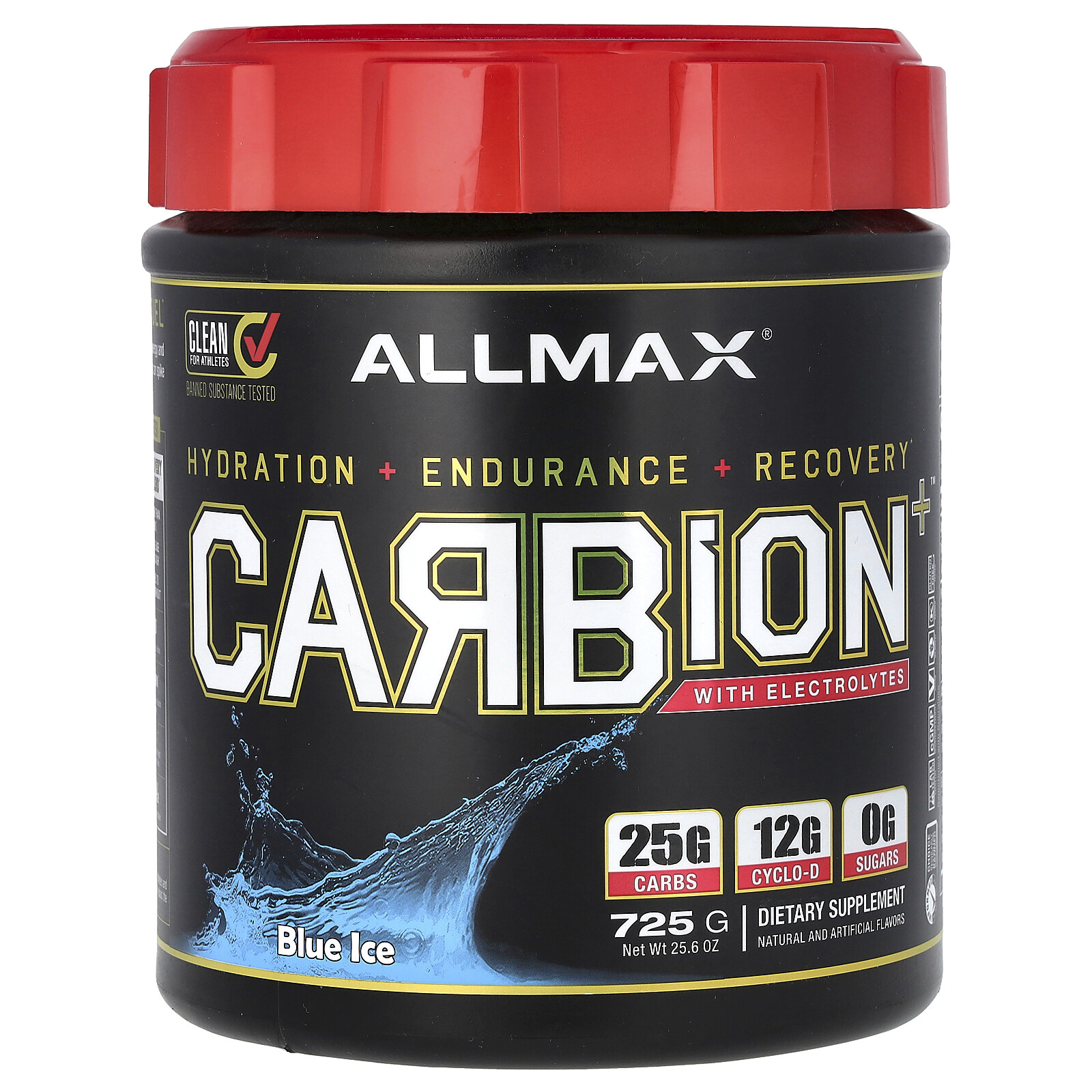 CARBION+™ With Electrolytes, Blue Ice, 25.6 oz (725 g)