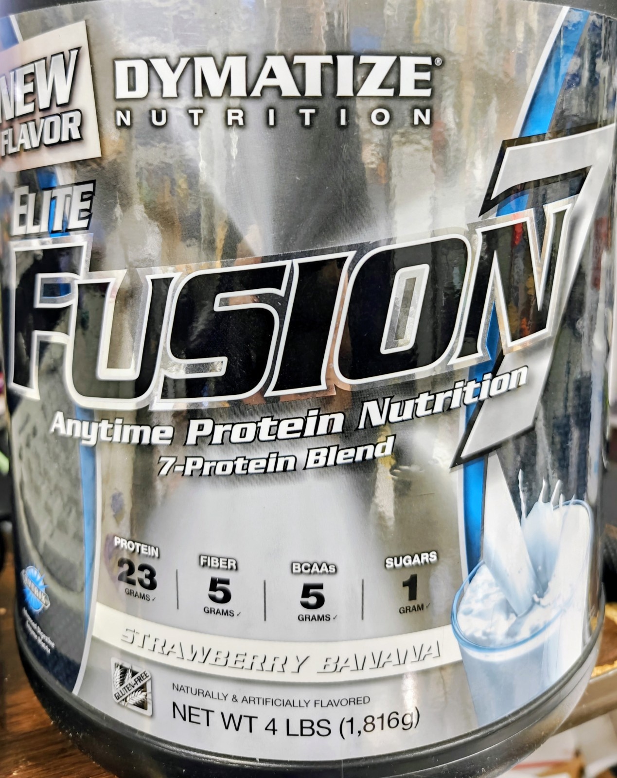 Dymatize Elite Fusion 7 4 lbs – Strawberry Banana – Collector – EXP 07-2015