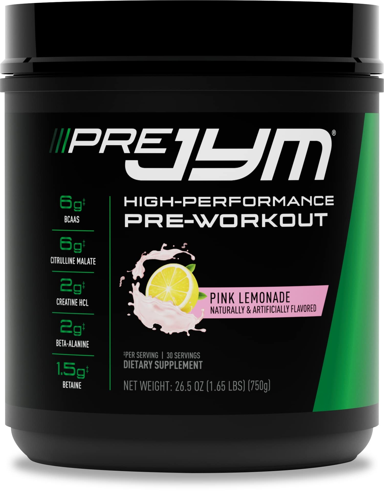 Pre JYM Pre Workout Powder 30 Servings Energy Muscle Growth Strength Endurance