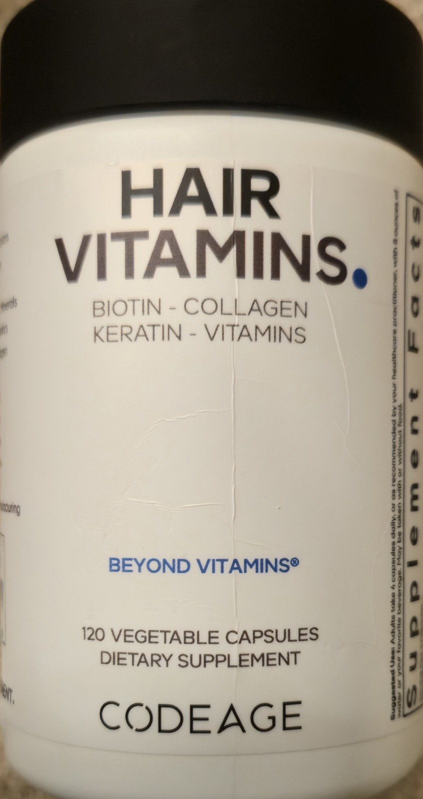 Codeage HAIR VITAMINS Beyond Vitamins 120 Vegetarian Capsules ( 30 Servings )