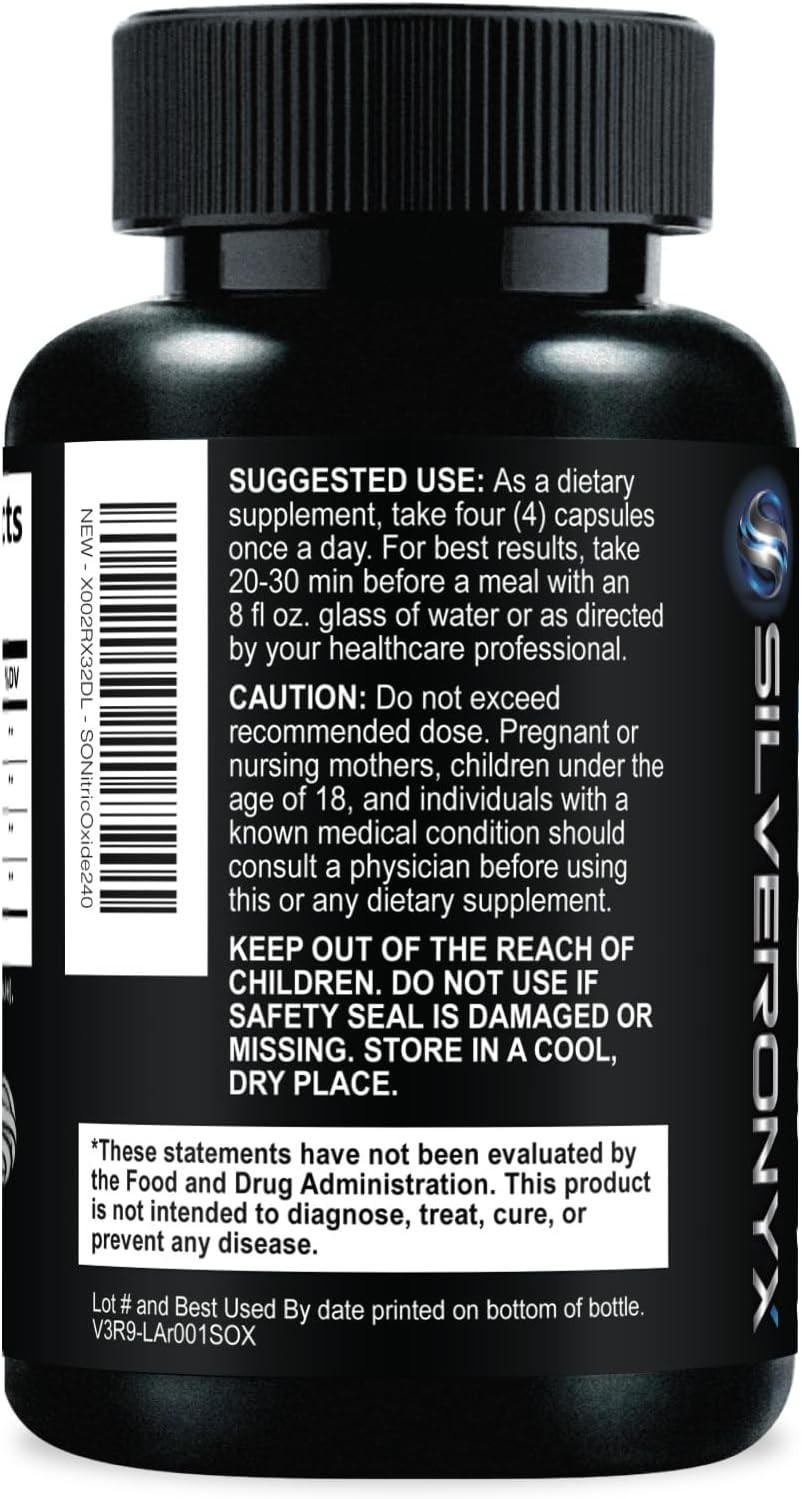 L-Arginine & Citrulline Malate Booster – 240 Capsules for Energy Support