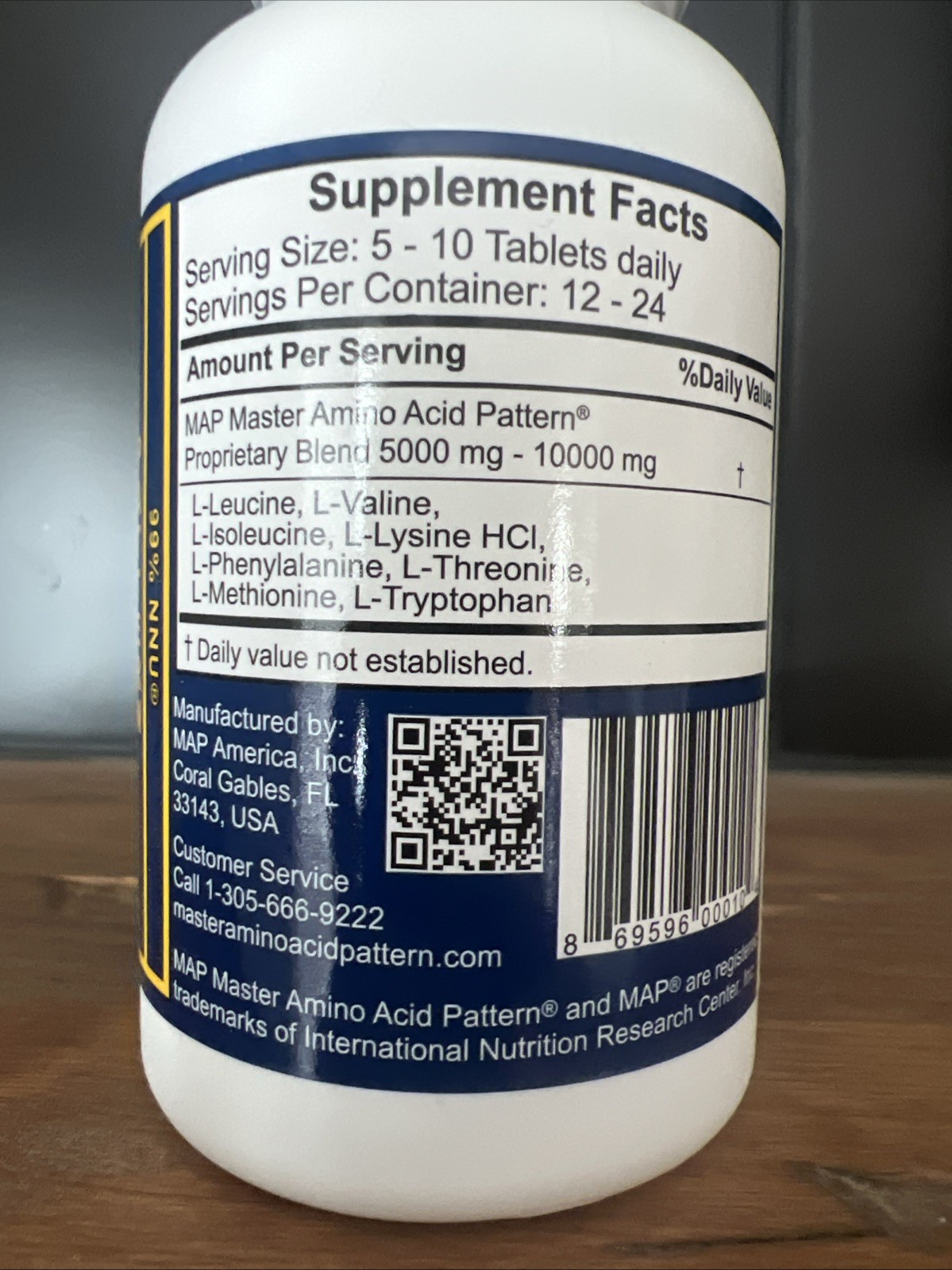MAP Master Amino Acid Pattern 120 Tablets 1000mg Exp 7/2028 – New/Sealed!