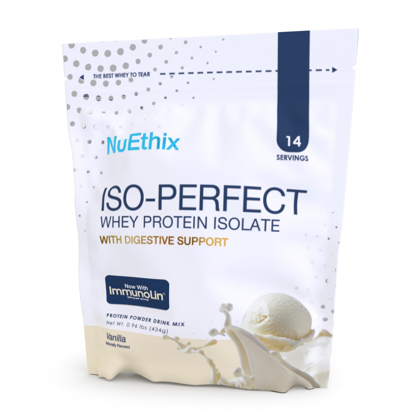 NuEthix Formulations ISOPerfect with Digestive Support Vanilla, 14 Servings