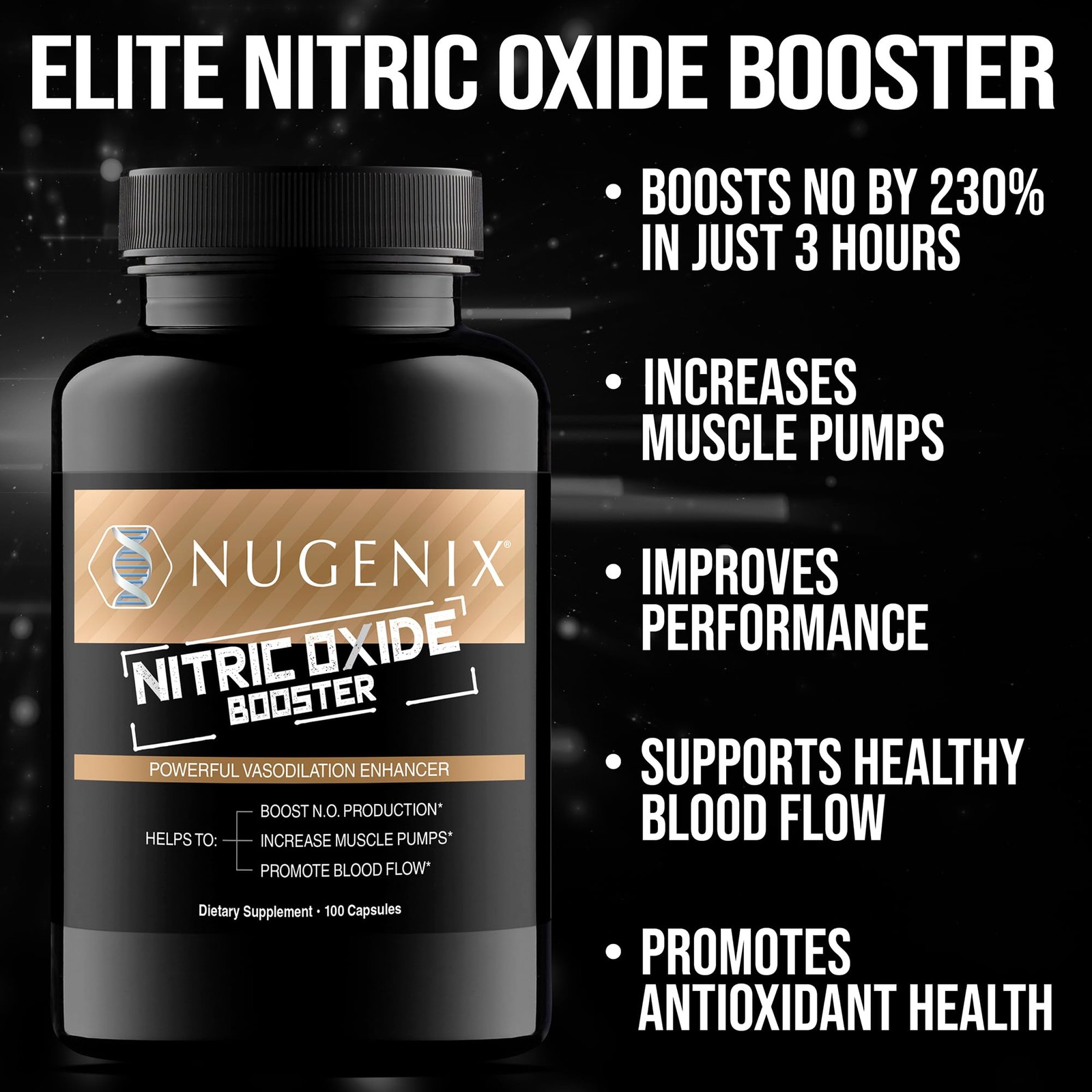 Nugenix Nitric Oxide Booster – Supplements 200 Count (Pack of 1)