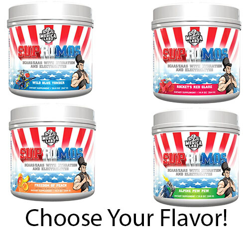 Merica Labz Suprimos BCAA/EAA Supplement with Eletrolytes 30 Servs – All Flavors