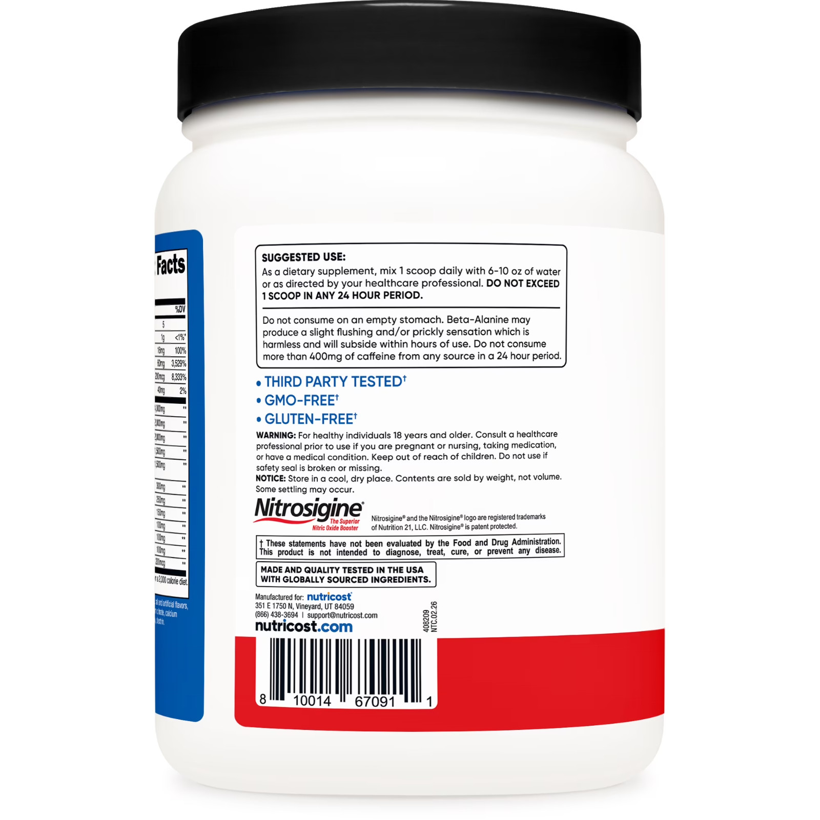 Nutricost Pre-X Xtreme Pre Workout Powder Fruit Punch 60 Servings Non-GMO