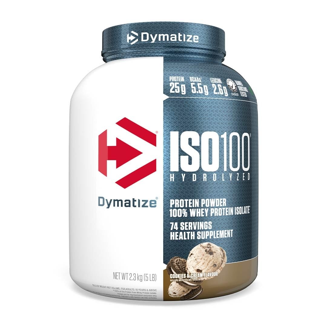 Dymatize ISO100 Whey Protein Isolate Cookies & Cream 25g Protein 5lb