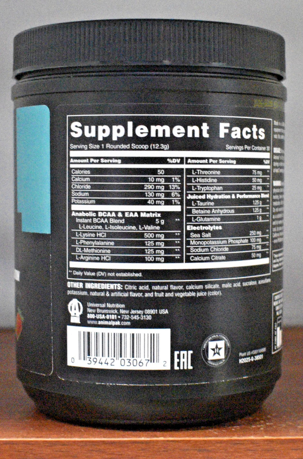 Universal Nutrition Animal Juiced Aminos Strawberry Limeade 13.3oz Hydration
