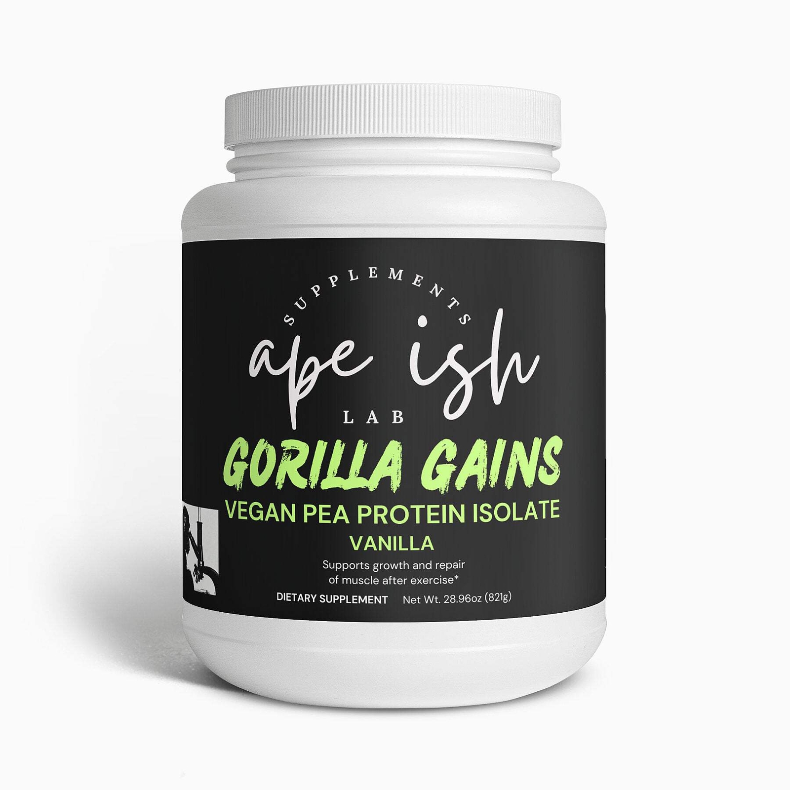 Gorilla Gains – Vegan Pea Protein Isolate (Vanilla)