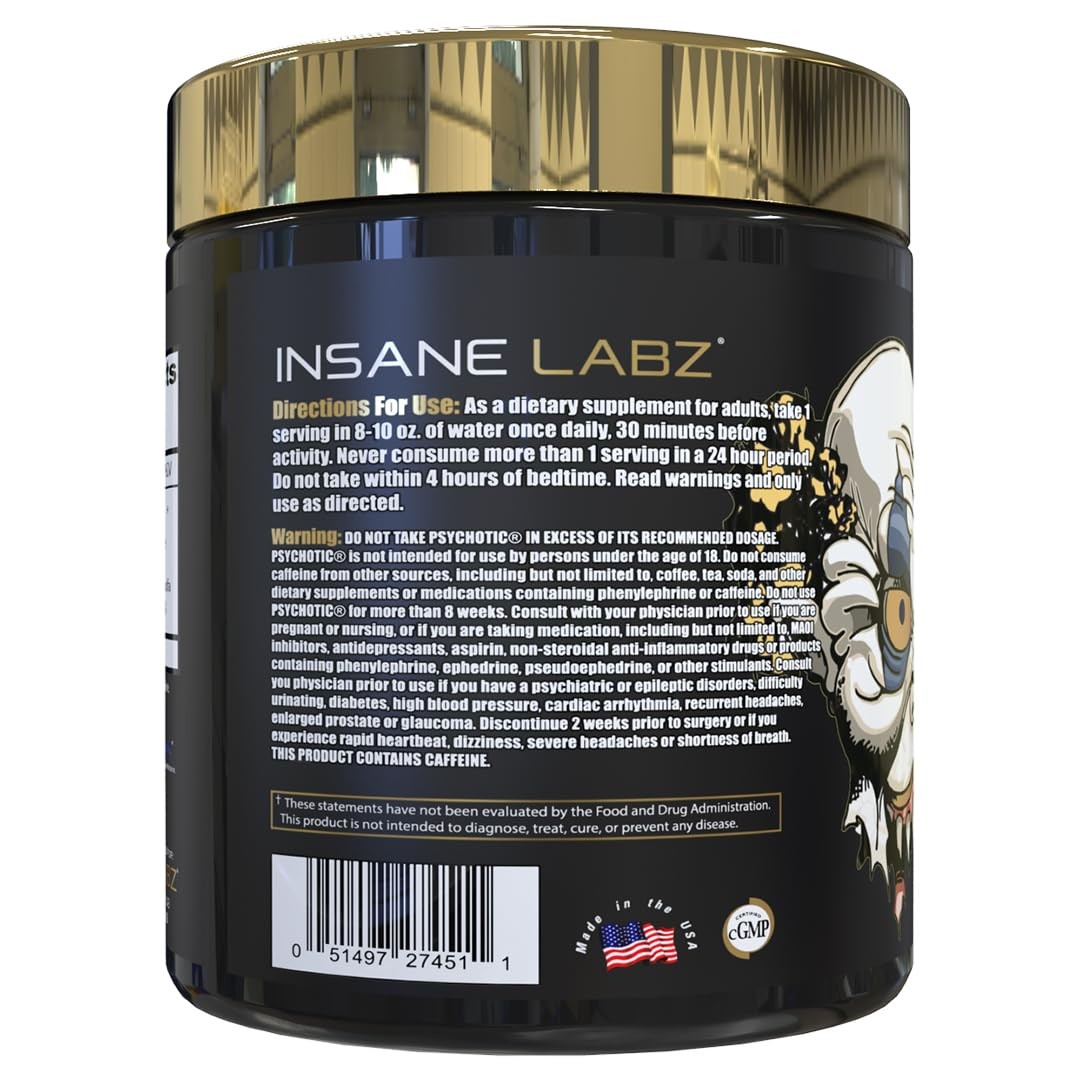 Insane Labz Gold Pre Workout Supplement 35 Servings Energy Focus Pumps