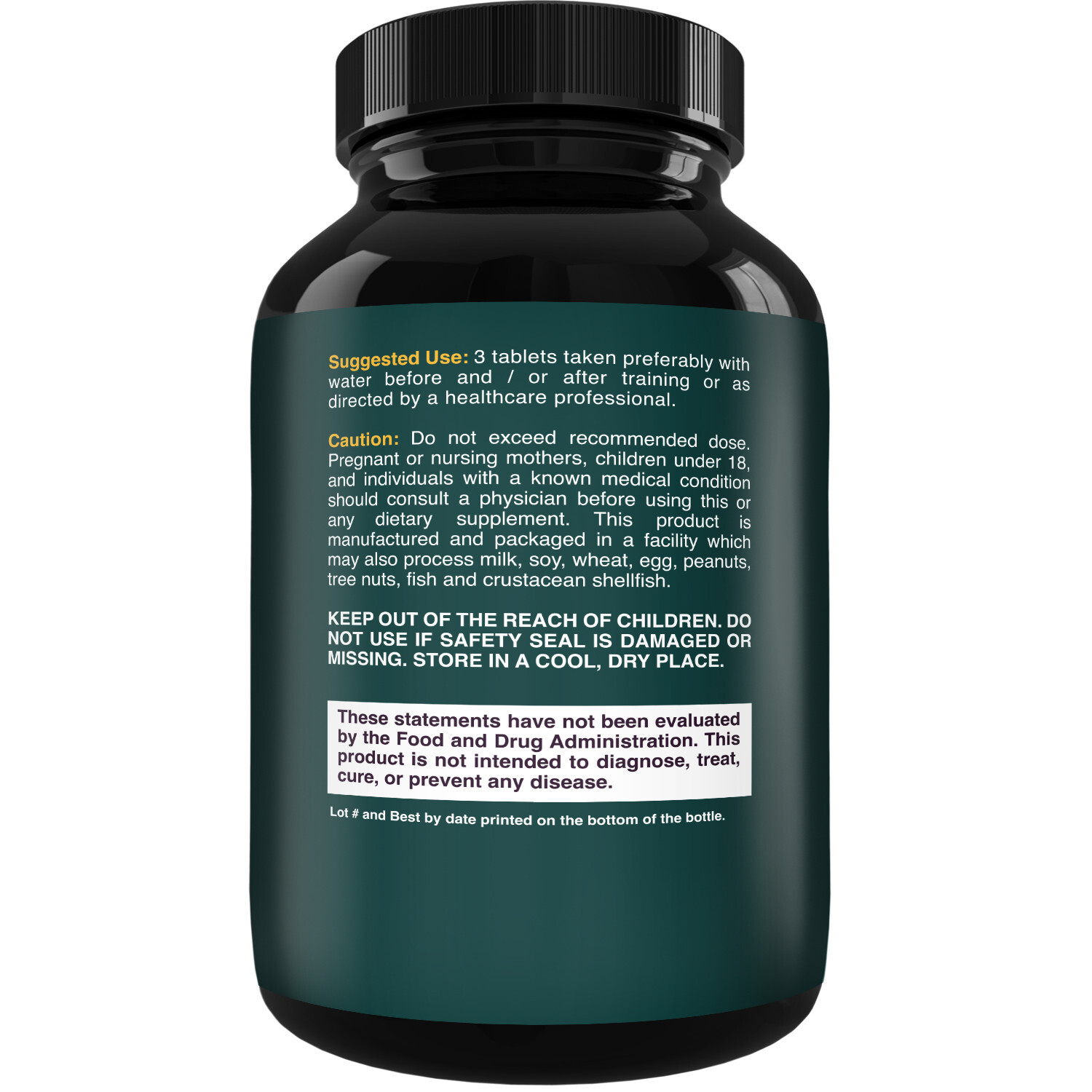 Branch Chain Amino Acids Supplement – Vegan BCAA Tablets Post Workout 120ct