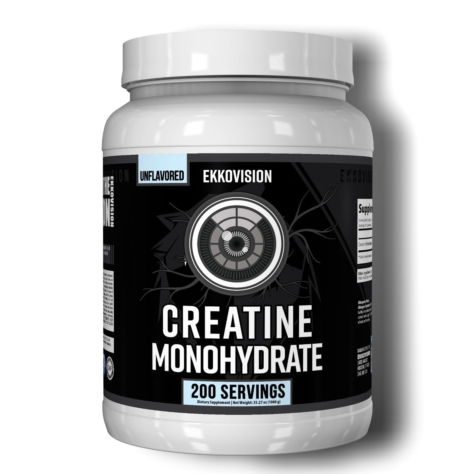 Micronized Creatine Monohydrate Powder, Unflavored, 200 Servings, Pre & Post Wor