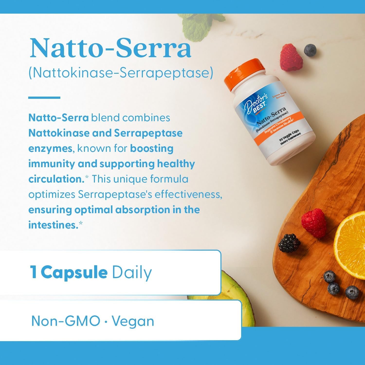 Healthy Circulatory & Immune System Support Natto-Serra (90 Caps)