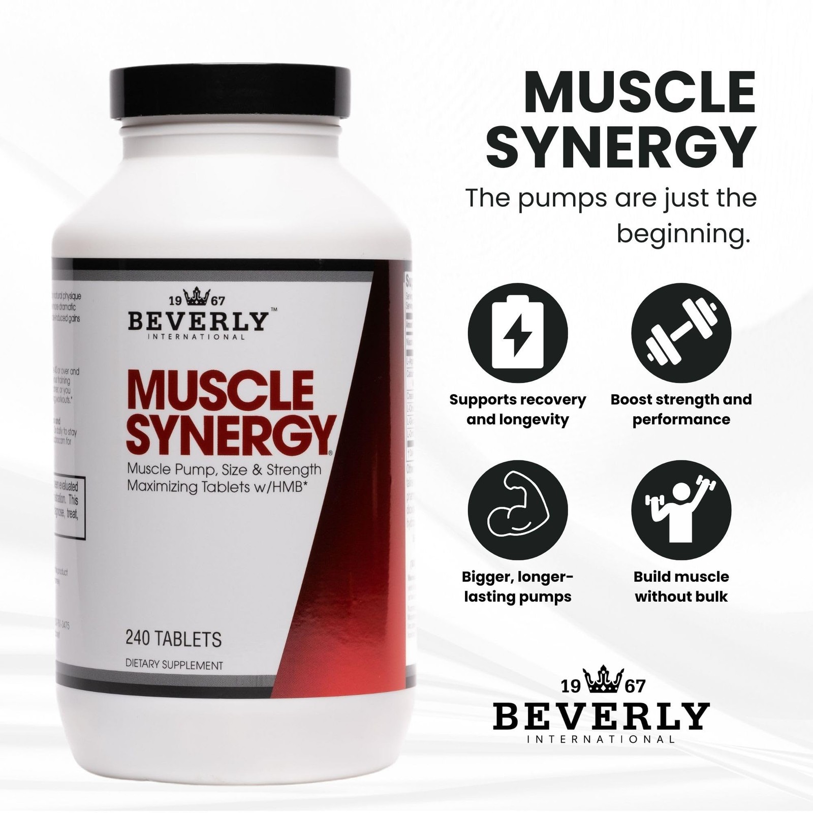 Beverly International Muscle Synergy 240 TABS 15 Servings Clinically Dosed In…