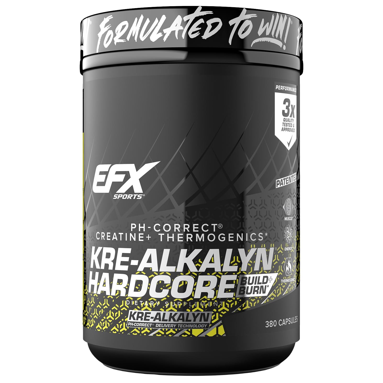 EFX Sports KreAlkalyn Hardcore | Thermogenic pH Correct Creatine Monohydrate …