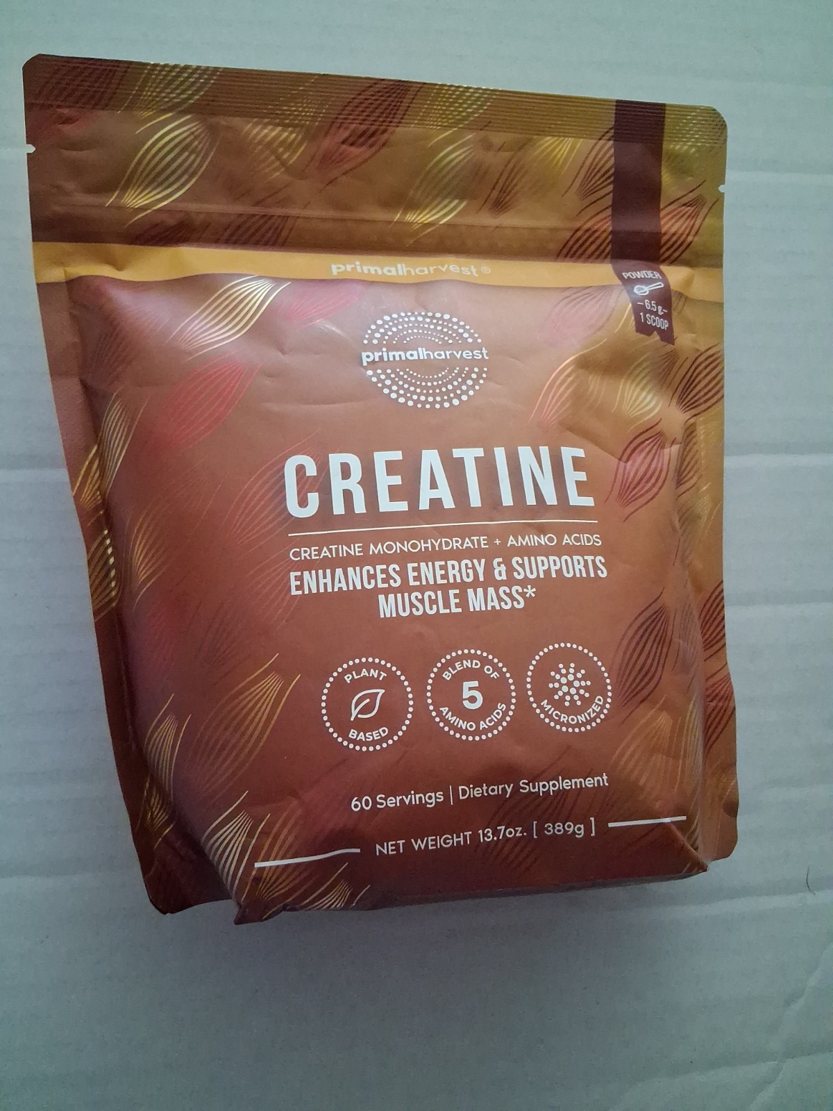 Primal Harvest Creatine Powder Supplement for Men and Women’s Fitness, Workouts,