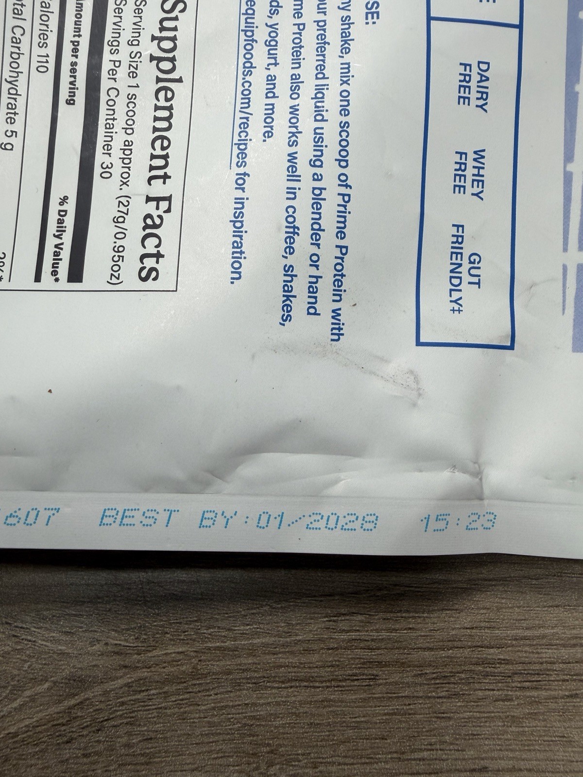 Equip Foods Prime Protein Powder,Grass Fed Beef Protein Cinnamon Roll 1/28 Exp