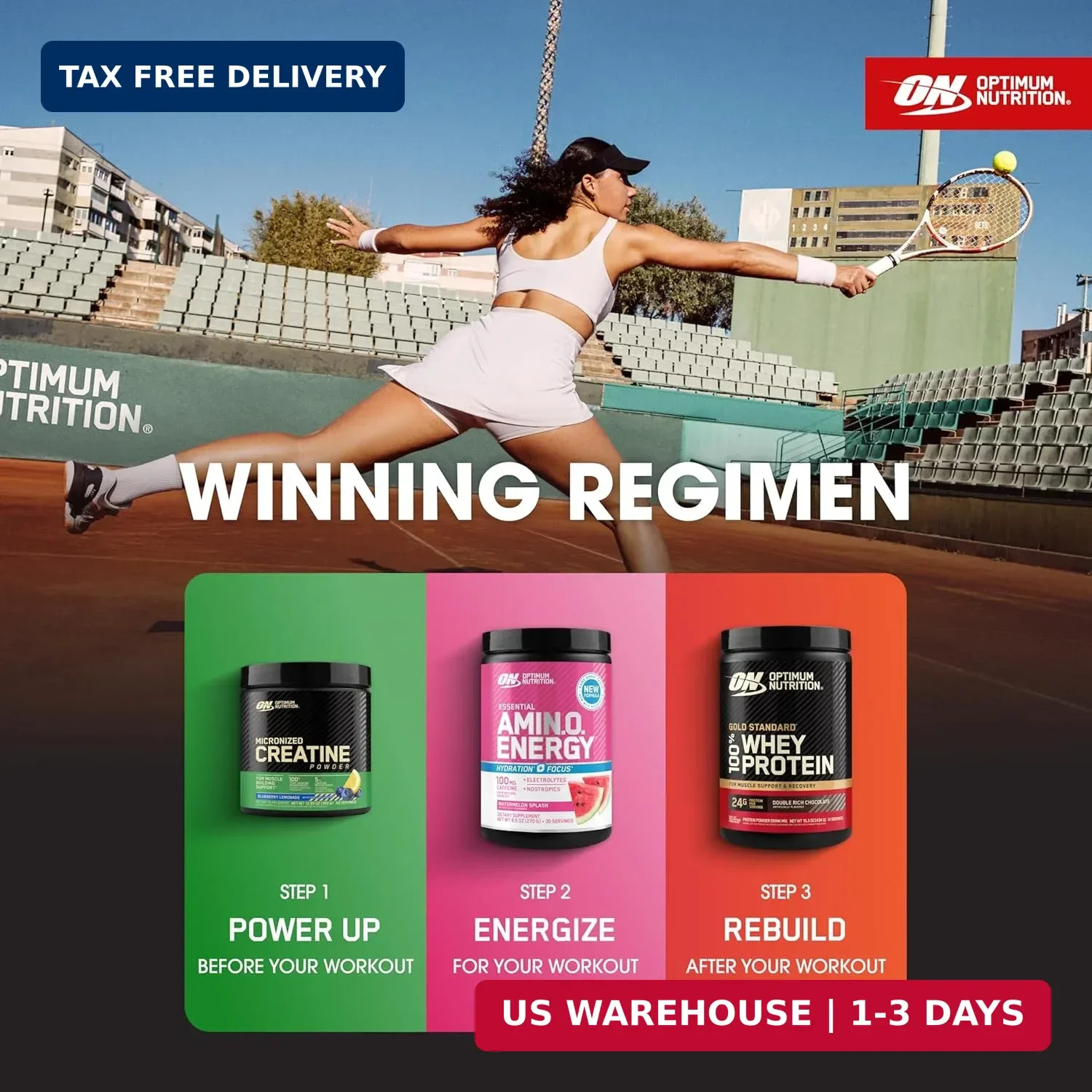 Optimum Nutrition, Amino Energy Powder Plus Focus, with Bcaa, Electrolytes, and