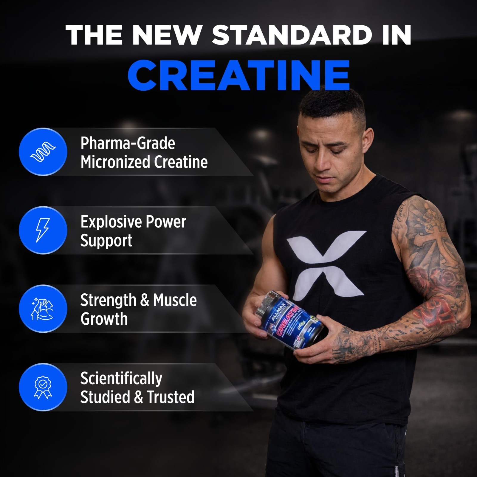 Micronized Creatine Monohydrate Powder, Unflavored, 400g – Muscle Growth & Energ