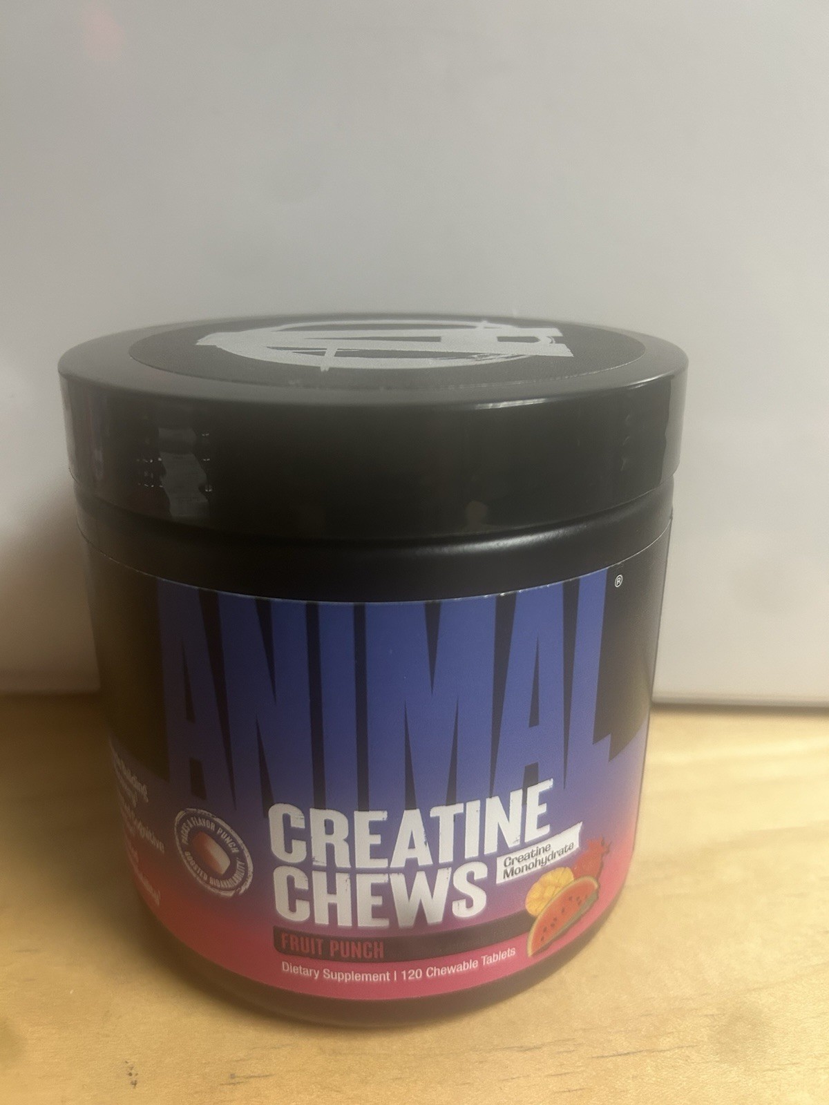 Animal Creatine Chews – Fruit Punch – 120 Tablets – EXP 10/2027 Workout Recovery