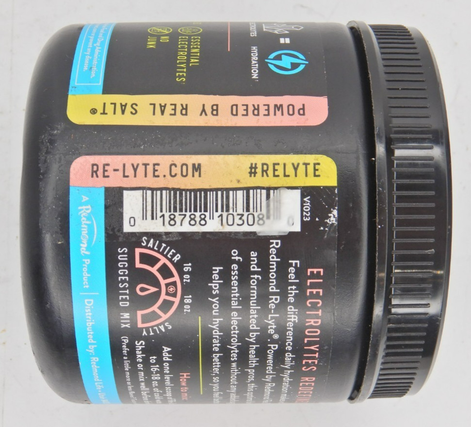Redmond Re-Lyte Hydration Electrolyte Powder Mix Watermelon Lime 13.40 oz
