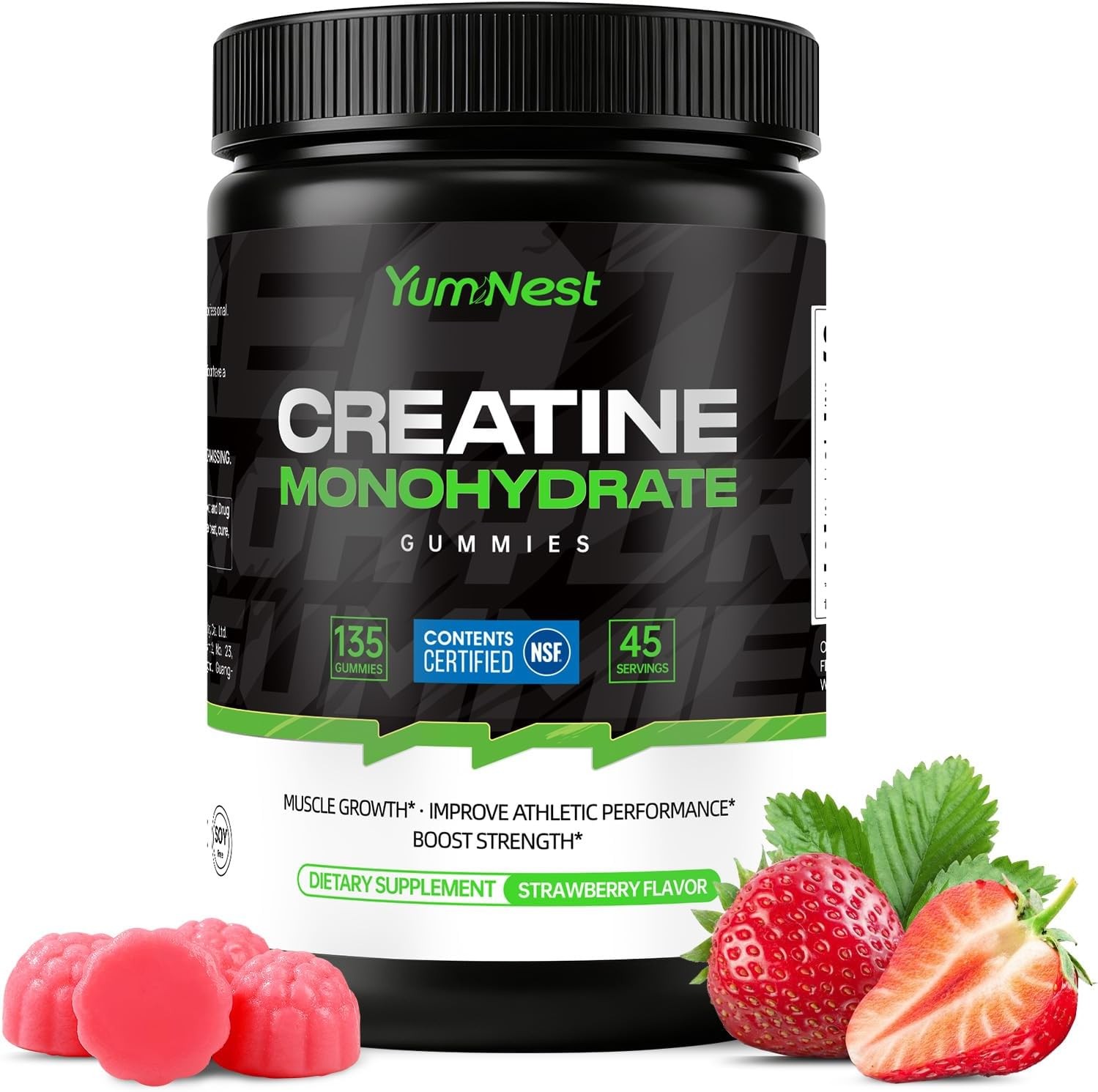 Creatine Gummies NSF Certified for Men & Women, 5000 MG Creatine Monohydrate Gum