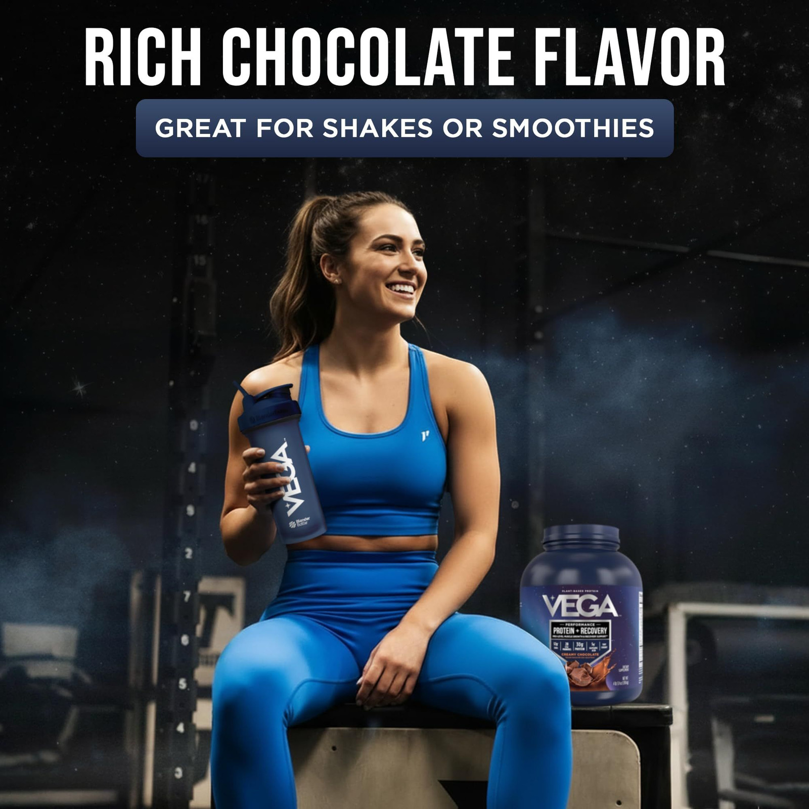 Vega Protein + Recovery, Chocolate – 30g Vegan 4 Pound (Pack of 1),