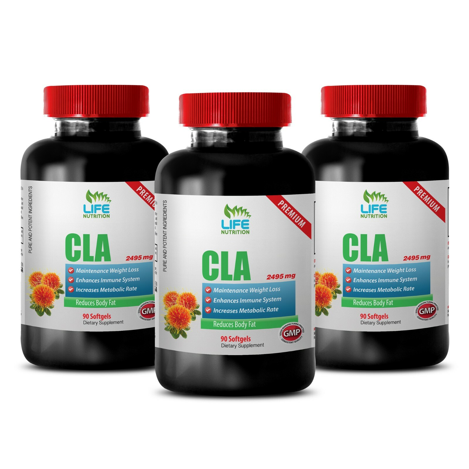 Natural fat loss simple – CLA 2495MG – CLA safflower oil supplement 3B