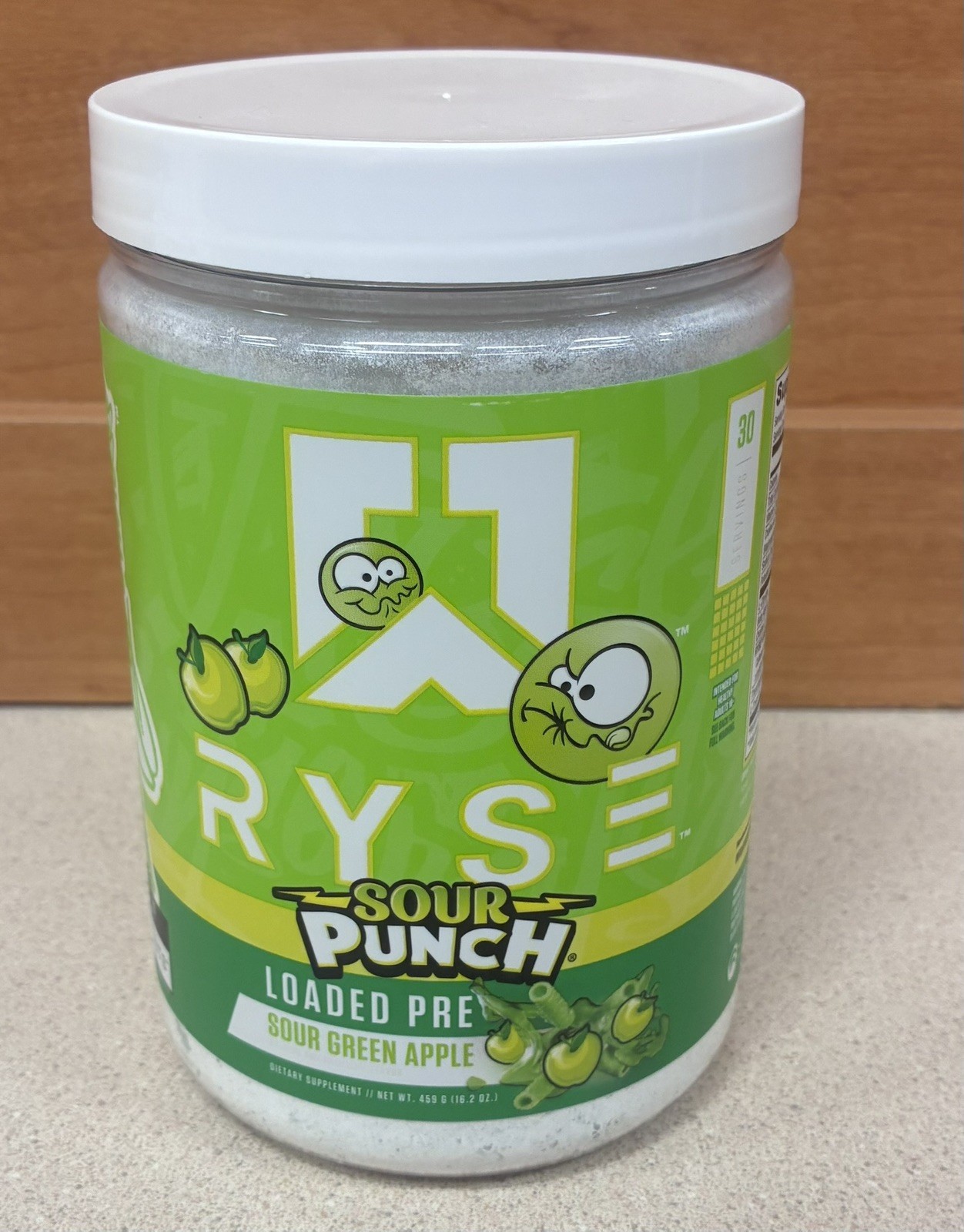 RYSE Loaded Pre Workout Powder – Sour Punch Green Apple EXP 09/2027 NEW