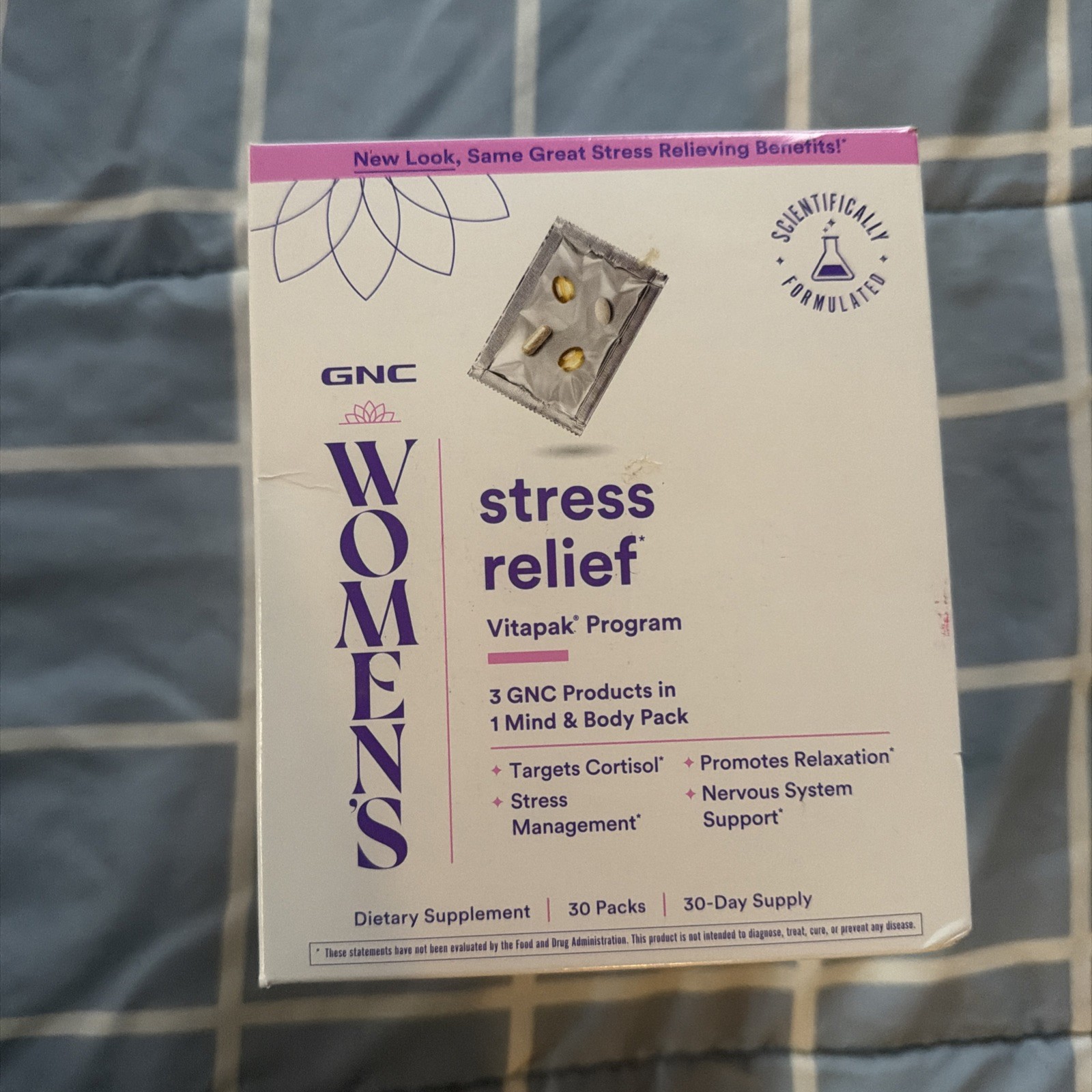 GNC Women’s Wellness Stress Relief Vitapak Program 30 Day Exp: 07/27