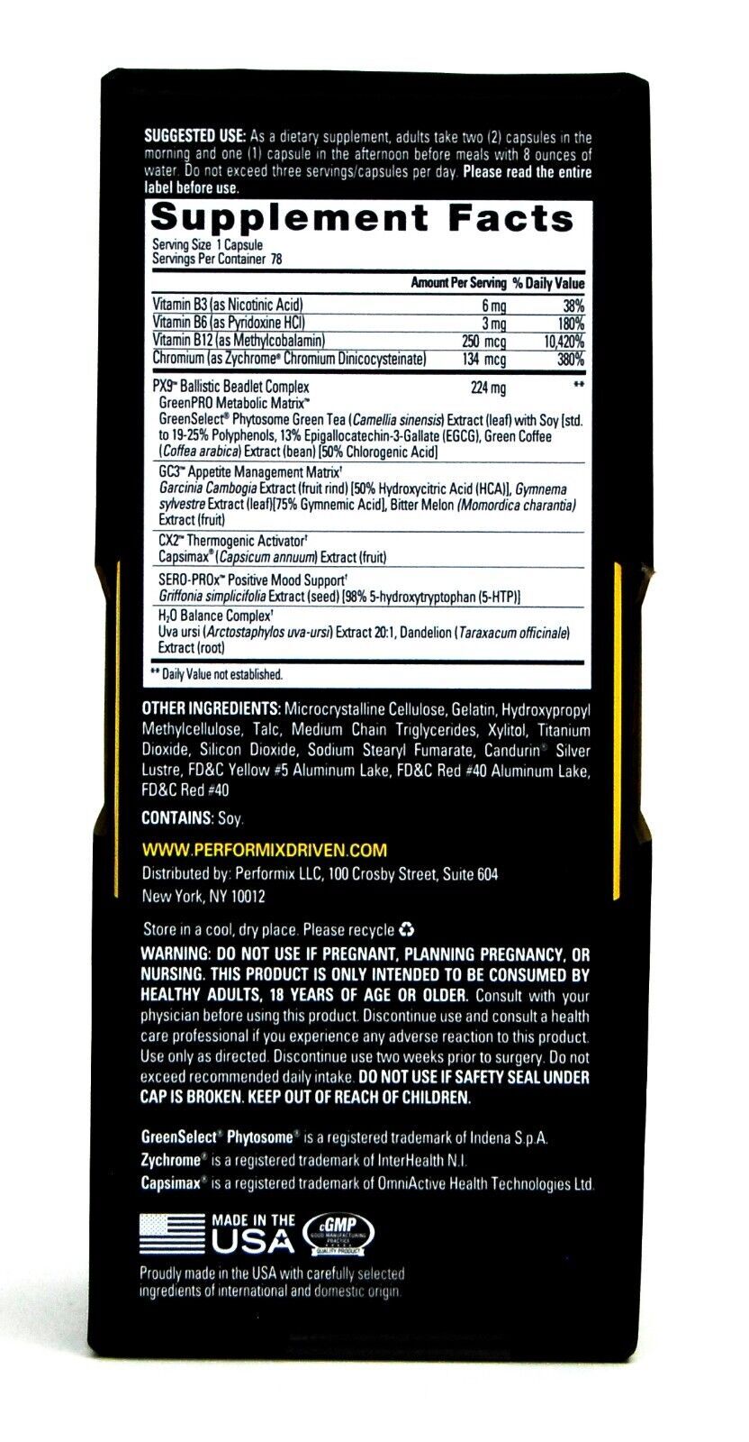Performix STIM FREE Fat Burner Weight Loss Mood Enhancer 78 capsules STIMFREE